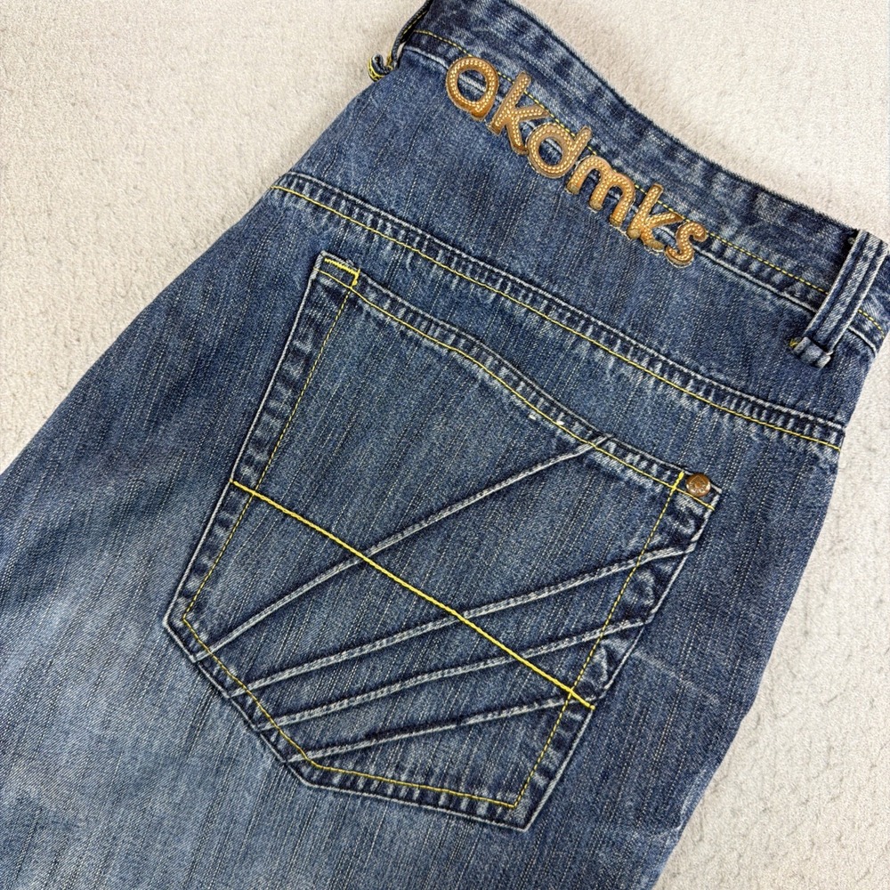 Akademiks Jeans Men's Size 38 Blue Baggy Skater Hip Hop Grunge Loose Y2K VTG